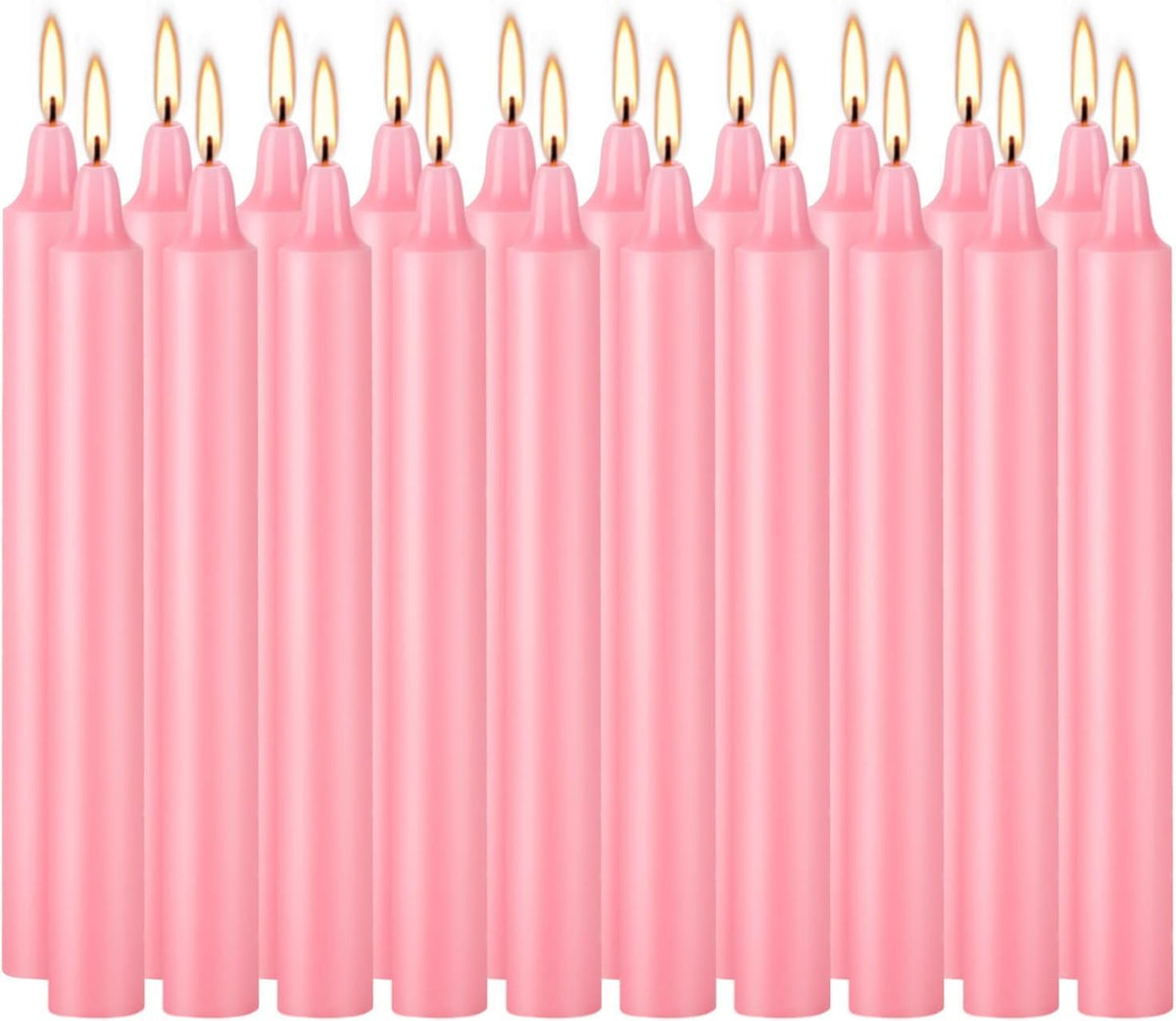 Set of 40 Pink Candles – Spell Chime Candles for Valentine's Day,Wedding,Rituals, Prayer, Birthdays, Meditation, Altar -0.5X4 Inch Tall, Unscented (Pink)