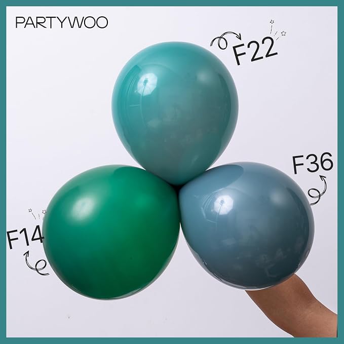 PartyWoo Slate Blue Balloons 140pcs Navy Dusty Blue Boho Neutral Color | 18 12 - Image 5