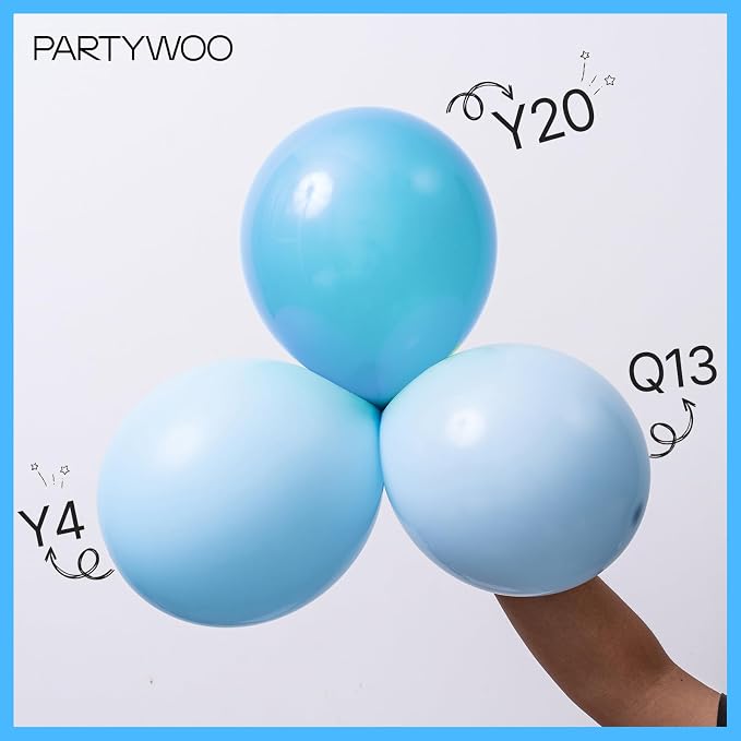 PartyWoo Light Blue Balloons 50pcs Baby Pastel Blue Color 12 Inch | Balloons - Image 5