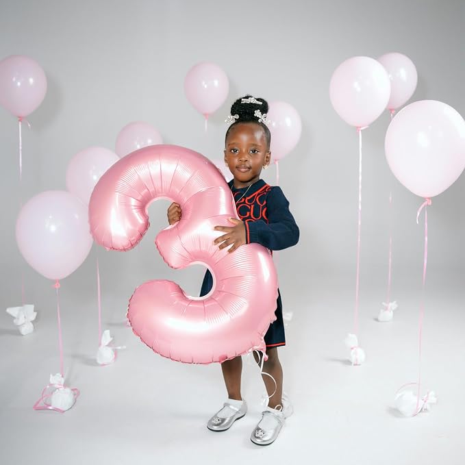 40 Inch Pink Number 5 Foil Balloon - Image 5