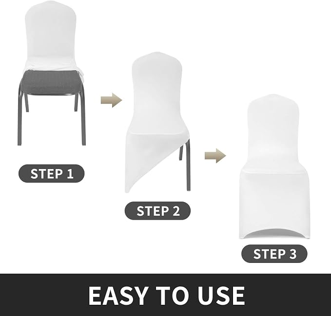Peomeise 12pcs Stretch Spandex Chair Cover - Image 4