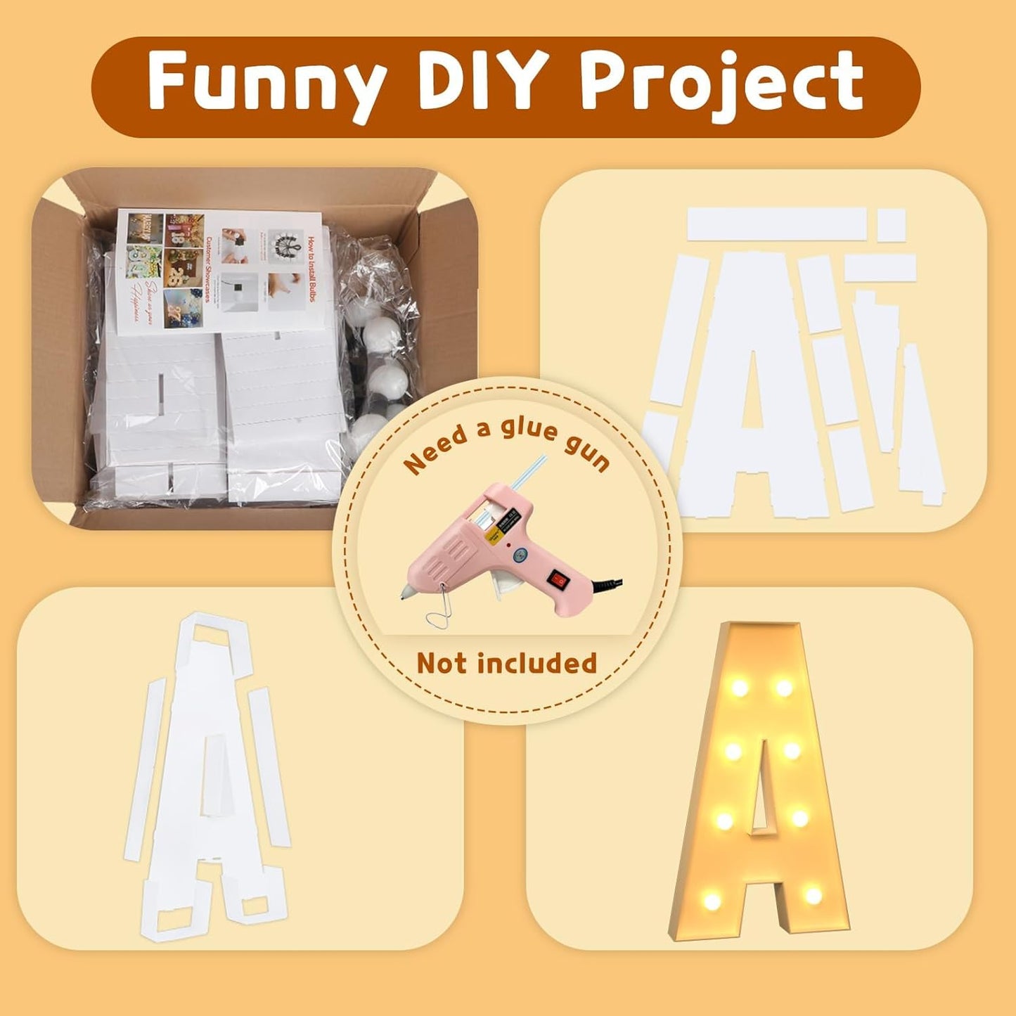 imprsv Marquee Light Up Letters, 3FT Mosaic Letters with Light for Baby Shower Graduation Party Decor, Large S for Engagement Wedding Party Decorations (Need to Assemble)