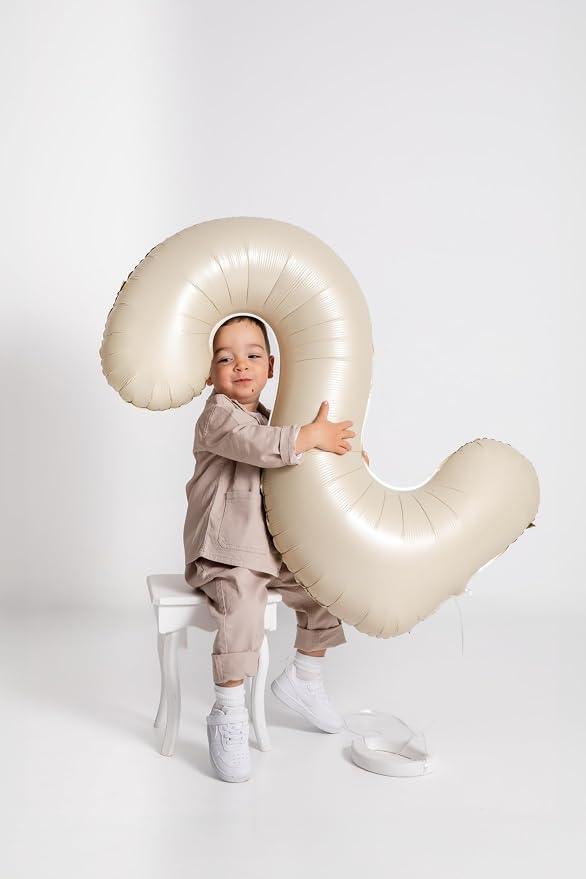 Cream Number 60 Balloon 40 Inch - Image 3