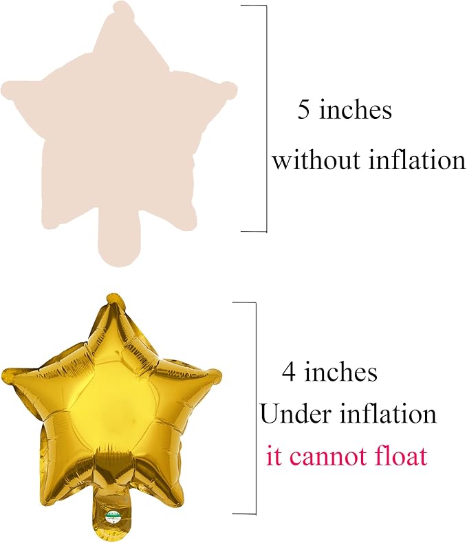 5 Inch White Star Shape Foil Balloons - Image 2