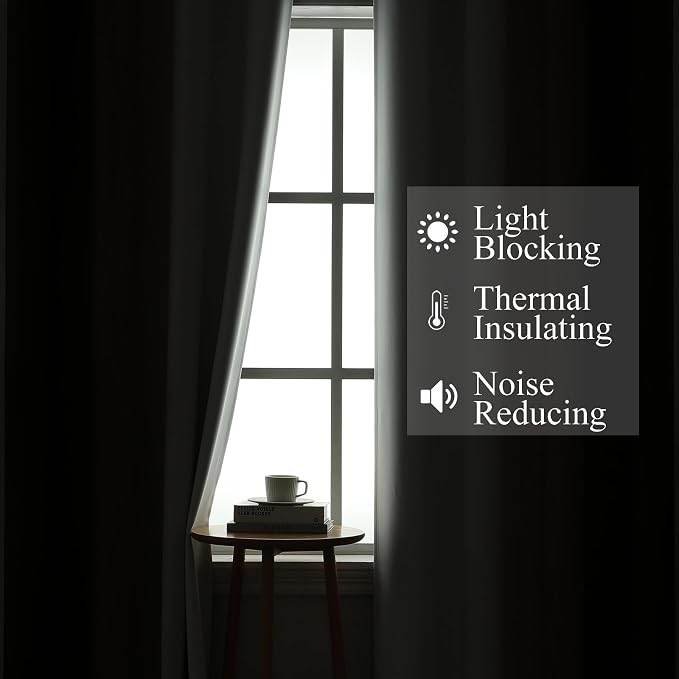 Brown and Greyish White Gradient Blackout Curtains - Image 3