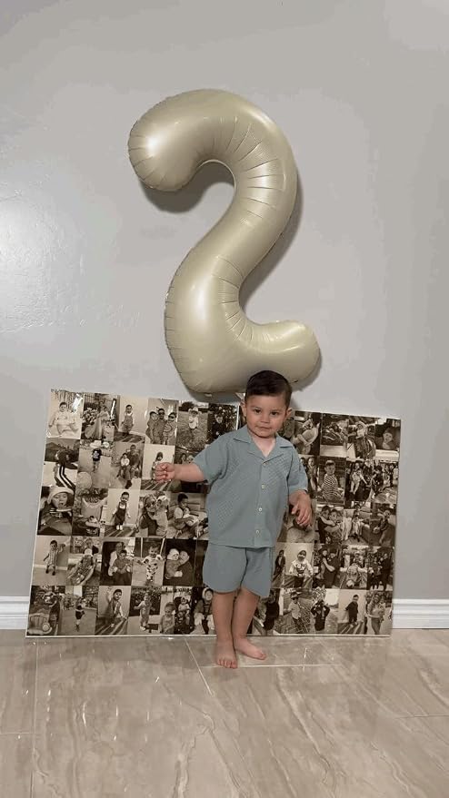 4 Balloon - Cream Birthday Number Balloons, 40 Inch Decorations Men Women | - Image 4