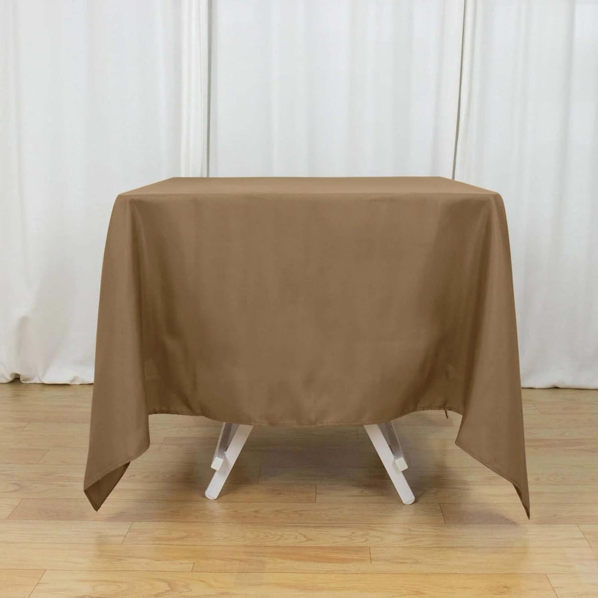 Efavormart 70" Square Linens Taupe Wholesale Linens Polyester Square Linen Tablecloth for Wedding Banquet Party Restaurant