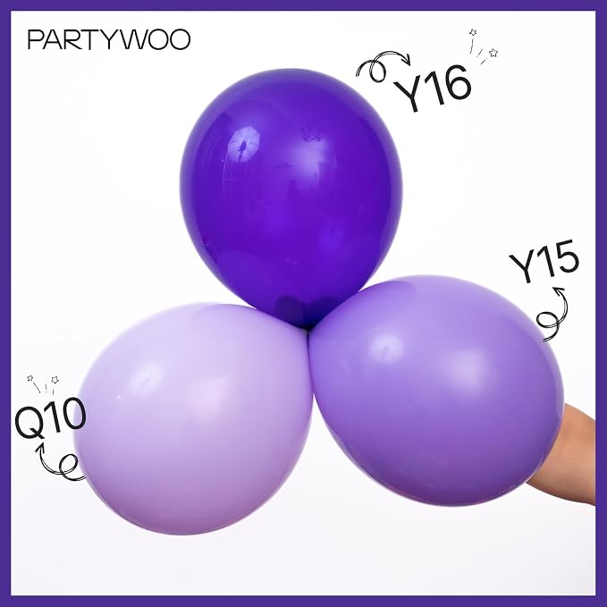 PartyWoo Dark Purple Balloons 50pcs Royal Purple Color 12 Inch | Balloons - Image 5