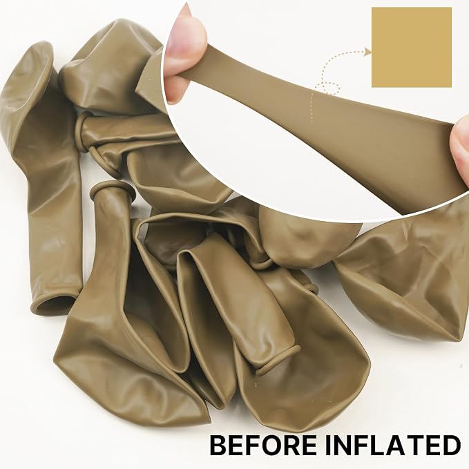 PartyWoo Light Brown Balloons 50pcs Neutral Boho Coffee Color | 12 Inch Balloons - Image 2