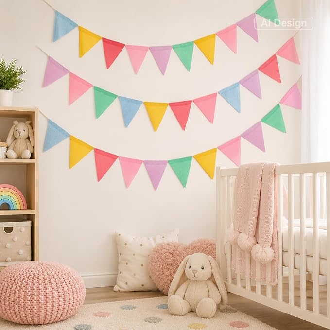 G2PLUS Pennant Banner, Triangle Flag Bunting and Decorative Garland, 65Ft | - Image 6