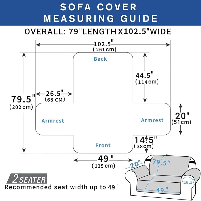 XINEAGE Loveseat Sofa Cover Waterproof Couch Covers - Image 6
