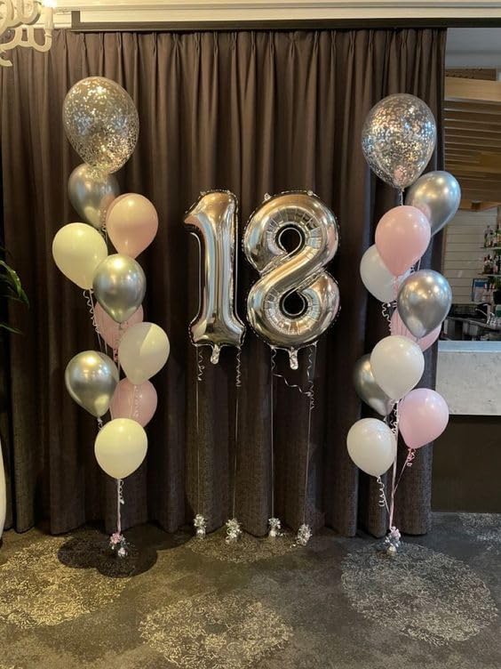 Sliver Number 5 Balloon 40 Inch - Image 3