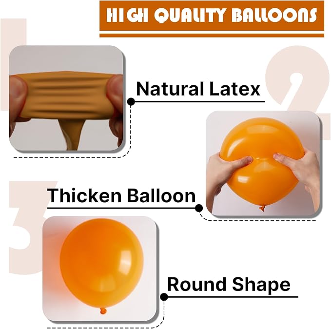 PartyWoo Burnt Orange Balloons 50pcs Terracotta Fall Color 12 Inch | Balloons - Image 8