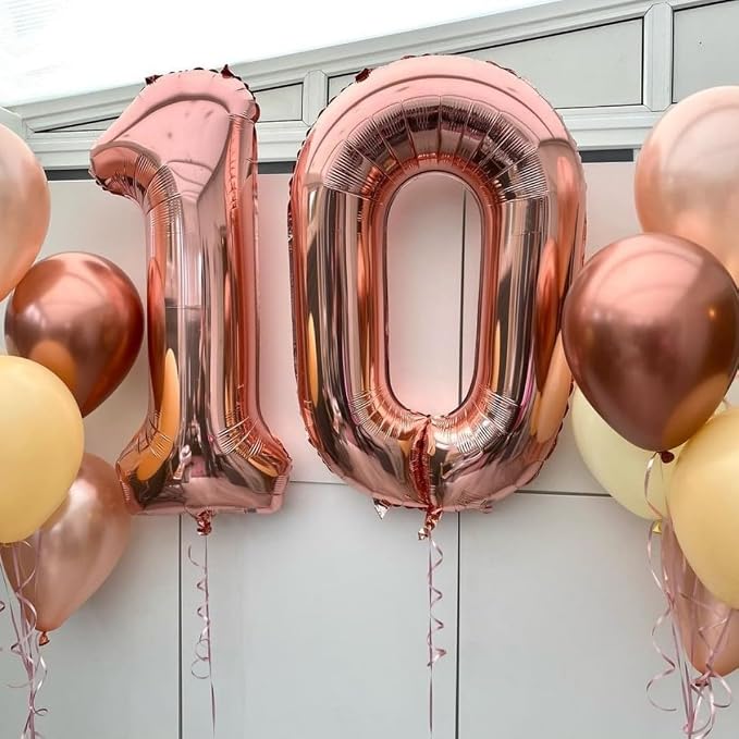 Rose Gold 8 Number Balloons, 40 Inch Big 8 Balloon Numbers Rose Gold 8 Foil - Image 5