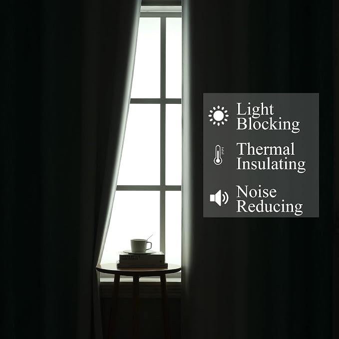 Estelar Textiler Teal and Grayish White Blackout Curtains - Image 3