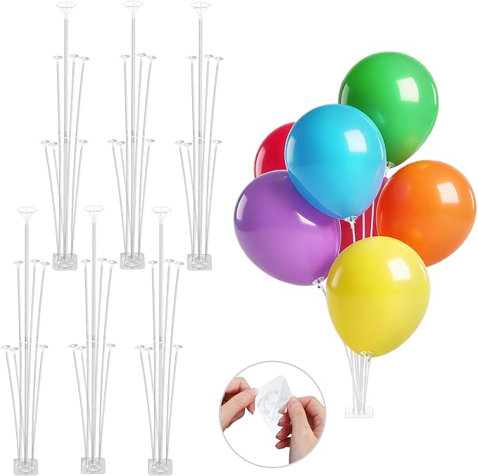 Balloon Stand Kit, 6 Pack Table & Floor Balloon Arch Stands by LOLSTAR