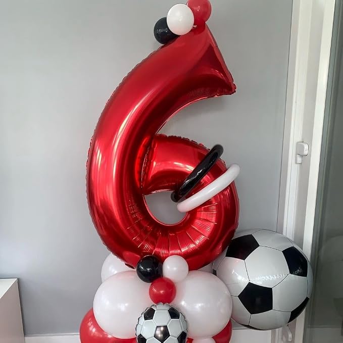 Red 2 Number Balloons, 40 Inch 2 Balloons Foil Mylar Helium Big Red 2 Balloon - Image 4