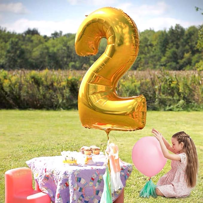 TONIFUL 40 Inch Gold Number 1 Balloons Large Foil 1st Birthday Decorations | - Image 5