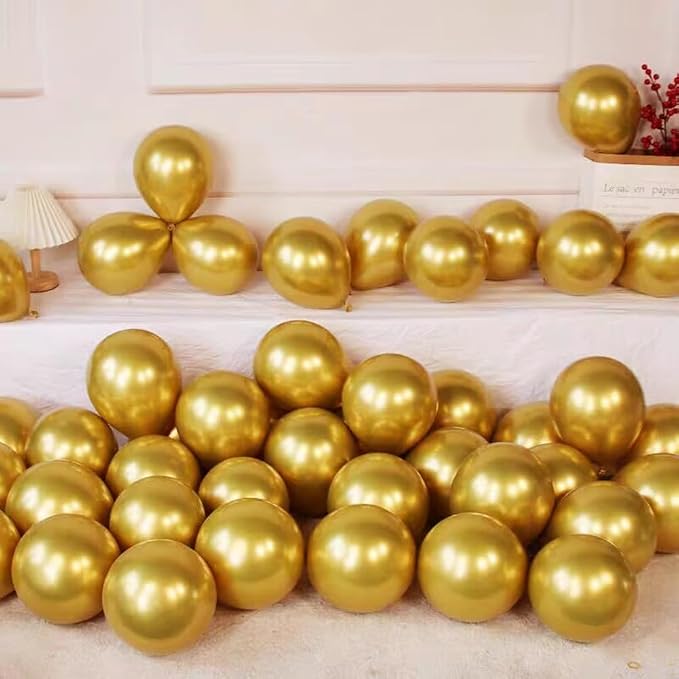 400 Pack Gold Balloons 5 Inch Metallic Chrome Gold Latex Small Balloon - Image 4