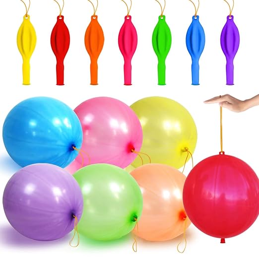 LEEZZIZZ 30Pcs Punch Balloons, Thickened Neon Punching Balloon Heavy Duty Party by LEEZZIZZ