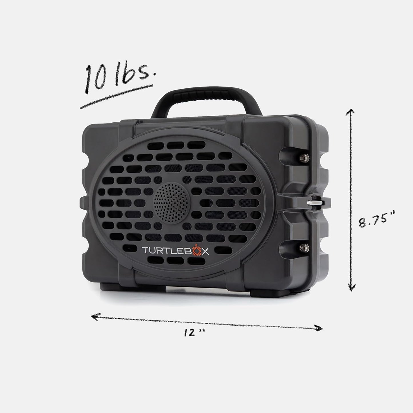Turtlebox Original Gen 3: Portable Outdoor Bluetooth Speaker – Ultra-Loud (120dB), Waterproof (IP67), Rugged, Impact-Resistant, 3-Day Battery | Party Mode: Unlimited Pairing Stereo, Gray/Tan