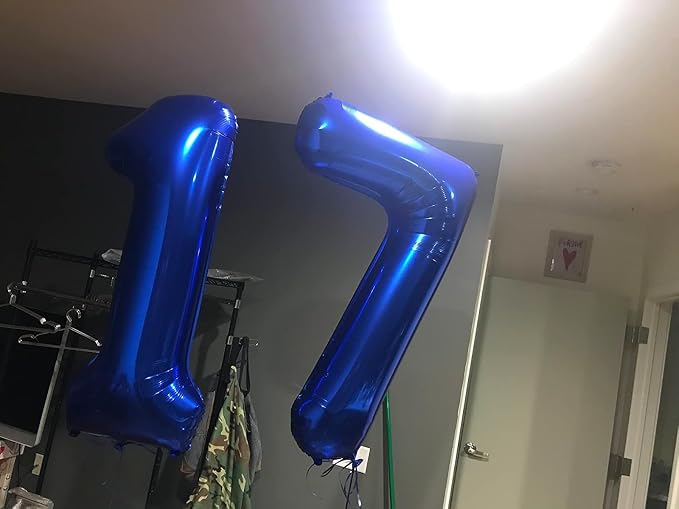 40 Inch Number 7 Balloon, Inflation Straw & Self-Sealing, Leak-Proof Aluminum - Image 2