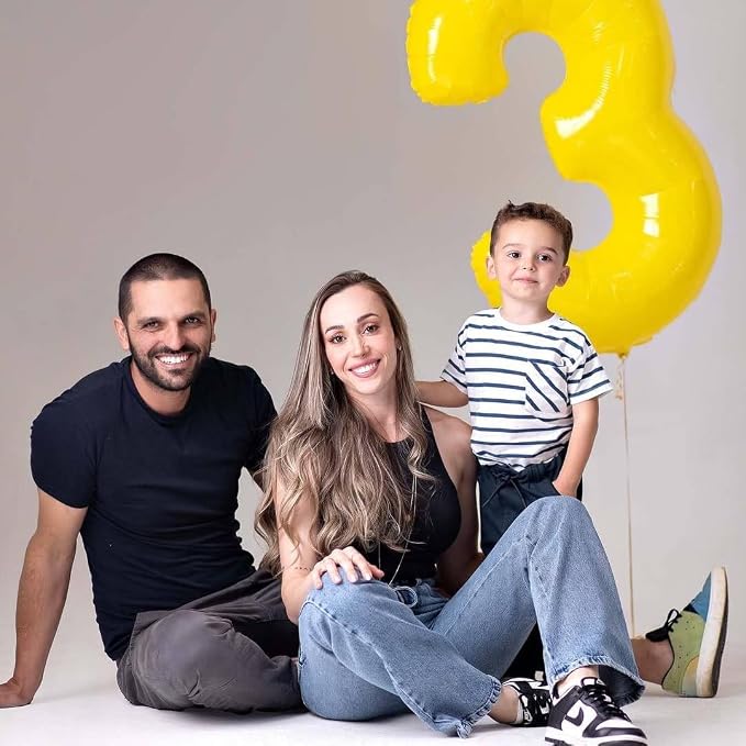 Yellow Number 1 Balloon 40 Inch, 1st Birthday Party Decorations Men Women | - Image 2