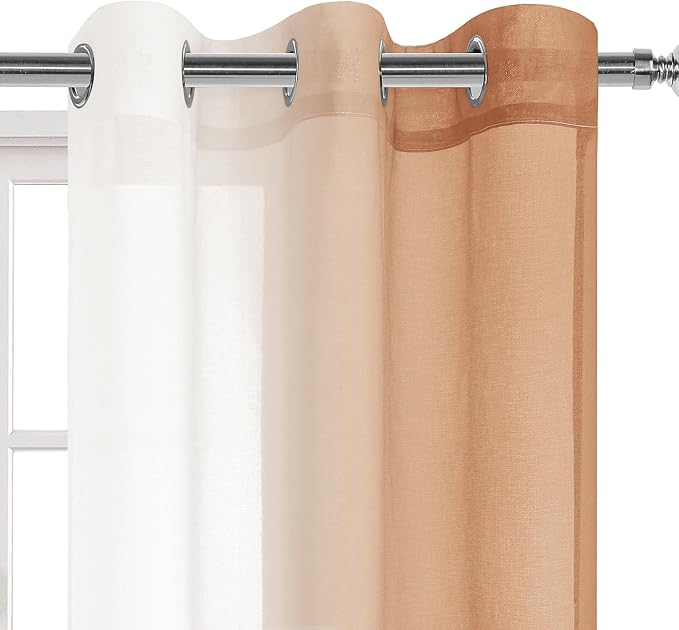 DWCN Ombre Short Sheer Curtains - Image 2