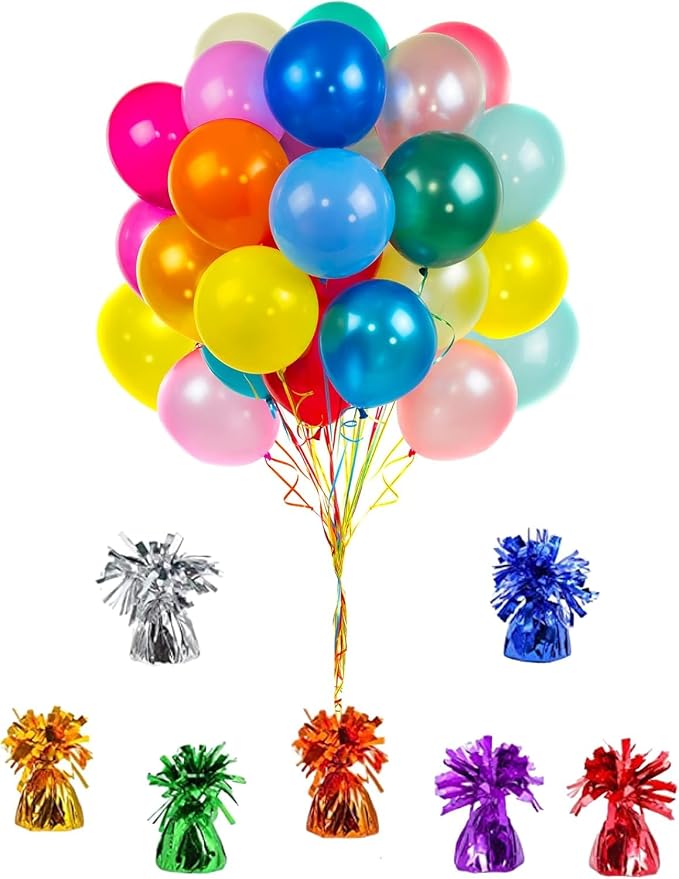 Chochkees Black Metallic Balloon Weights, 5.5" Inches - Image 6