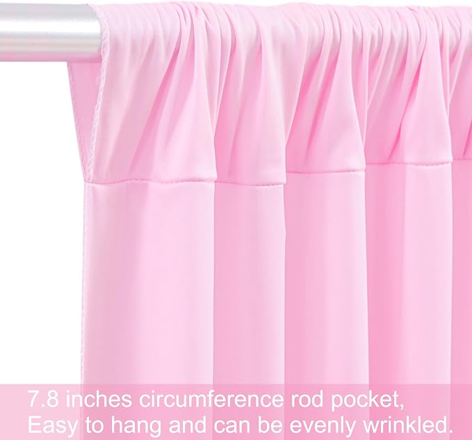10 Panels Pink Backdrop Curtains - Image 7