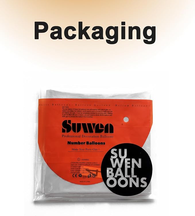SUWEN 40 Inch White Large 0 Balloon Number Big Foil Helium Numbers 0-9 | Giant - Image 6