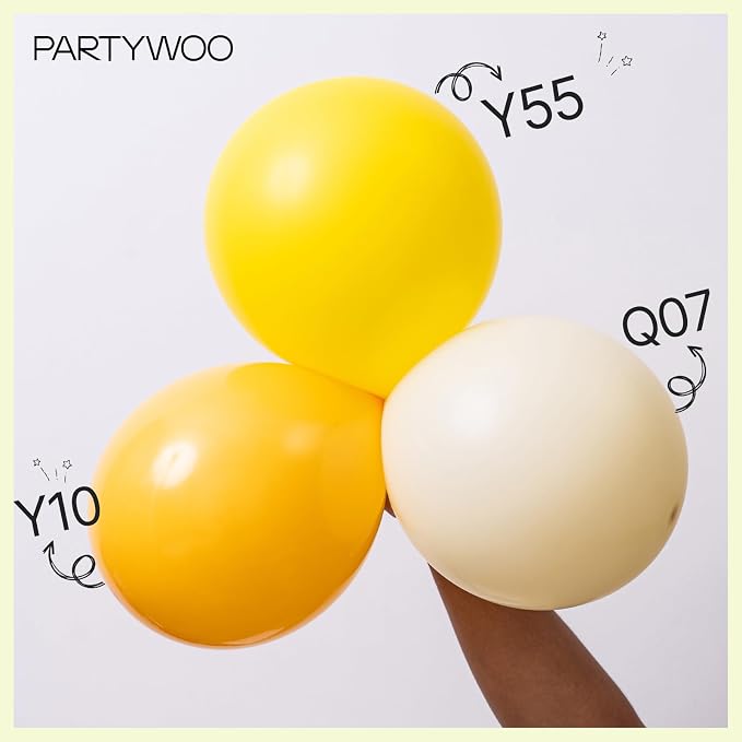 PartyWoo Pastel Yellow Balloons 50pcs Light Pale Yellow Color | Balloons - Image 4