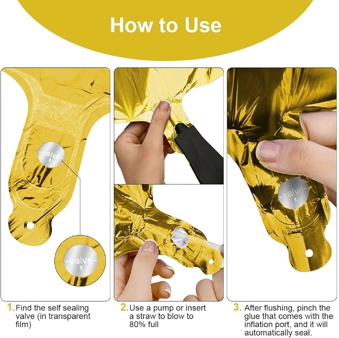 OFFCUP 40 Inch Gold Number 50 Balloon - Image 4