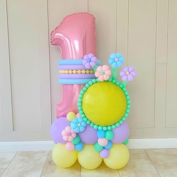 Pastel Pink 7 Balloon Number, 40 Inch Light Pink 7 Balloons Large Helium Foil - Image 2