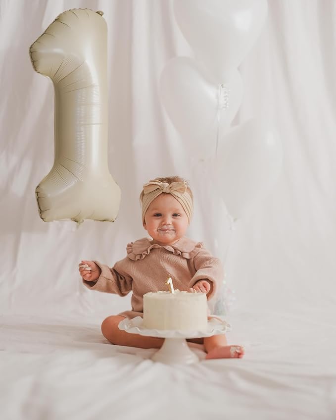Cream Number 1 Balloon 40 Inch - Image 2
