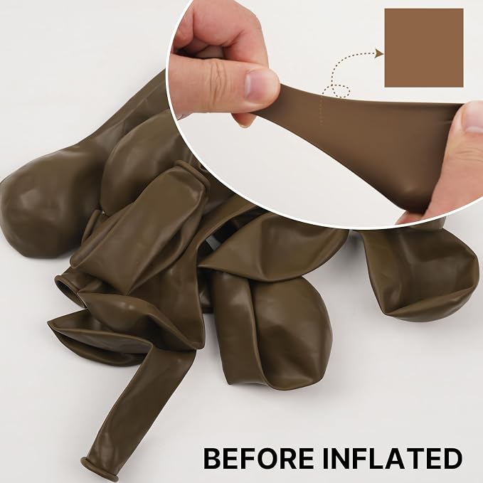 PartyWoo Brown Balloons 101pcs Boho Neutral Coffee Tan Fall Color | Balloons - Image 2