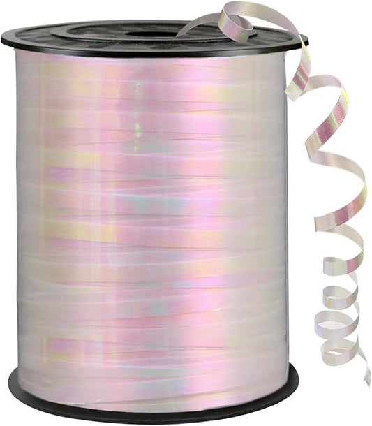 Iridescent White Ribbon Curling, 500 Yard Curling Ribbon, 1/5" by WUYUEJXI