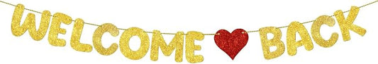 Fulmoon Pre Strung Welcome Back Glitter Banner First Day of School Party by Fulmoon