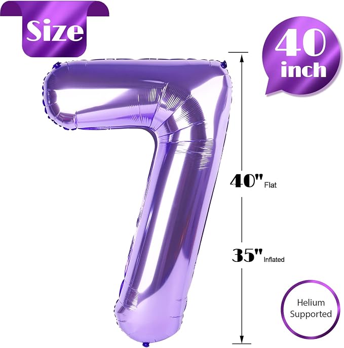 Purple 7 Balloon - Image 5
