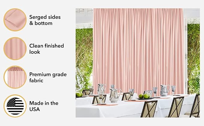 AK TRADING CO. 10 feet x 10 feet Sage IFR Polyester Backdrop Drapes Curtains - Image 5