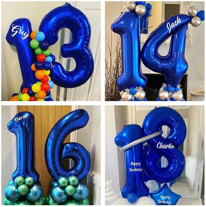 Navy Blue 11 Balloon Numbers, 40 Inch Dark Blue 11 Birthday Balloons Large Foil - Image 7