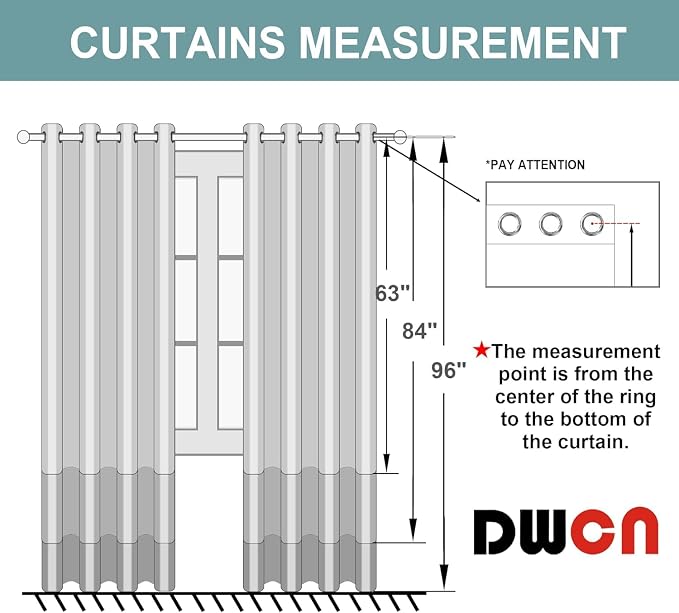 DWCN Grey Ombre Sheer Curtains - Image 8