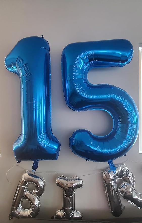 25 Balloon 40 inch Dark Blue Number Balloons - Image 3