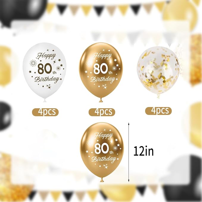 White Gold 30th Birthday Balloons Pack of 15 Men Women Happy 30th Birthday - Image 2