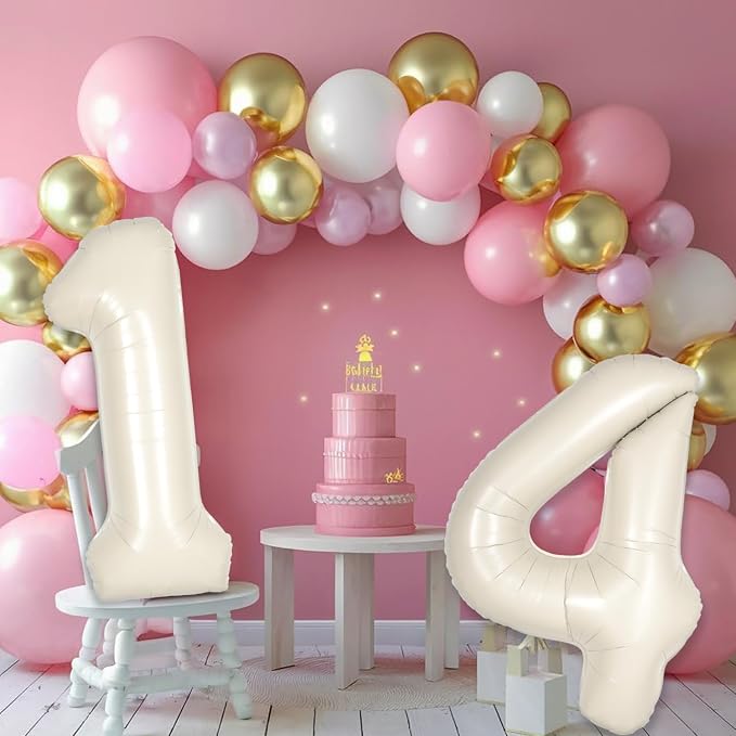 Cream White Number 13 31 Balloon - Image 5