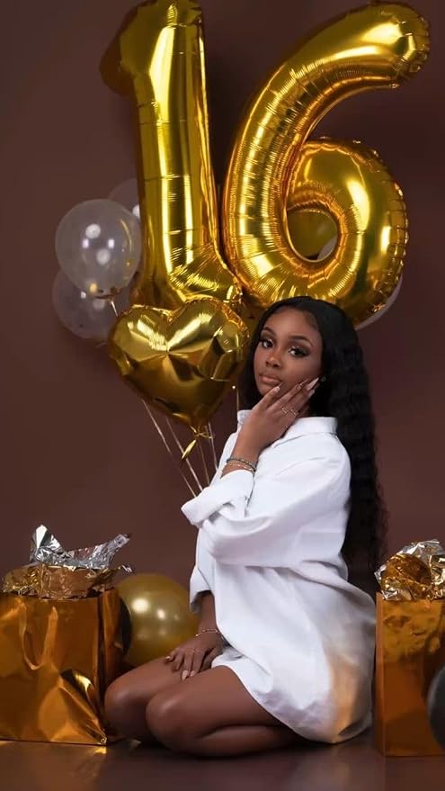 Gold Number 1 Balloon 40 Inch, 1st Birthday Party Decorations Men Women | Foil - Image 7