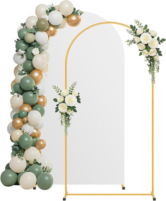 6FT Arch Backdrop Stand and White Cover Set, Wedding Arch Backdrop Stand | by Unknown