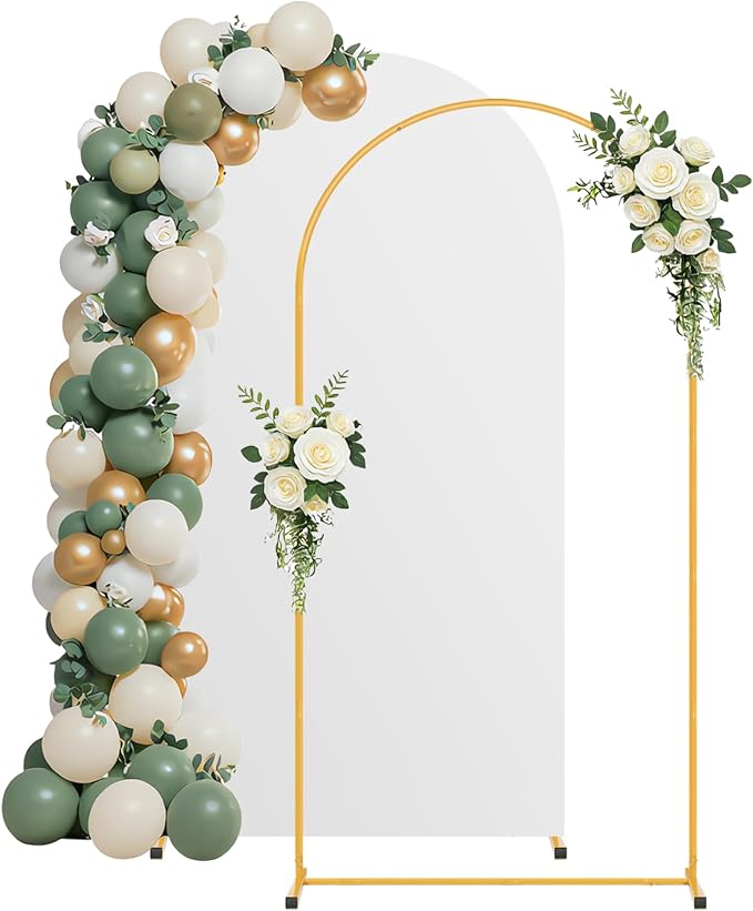 6.6FT Arch Backdrop Stand and White Cover Set, Wedding Arch Backdrop Stand | by Unknown