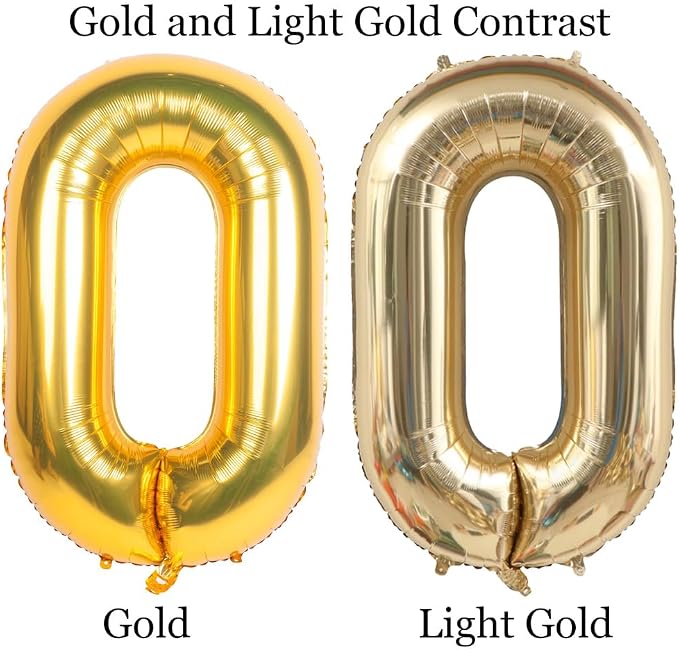 Light Gold 23 Number Balloons 40 Inch White Gold Giant 32 Foil Mylar Helium | - Image 5
