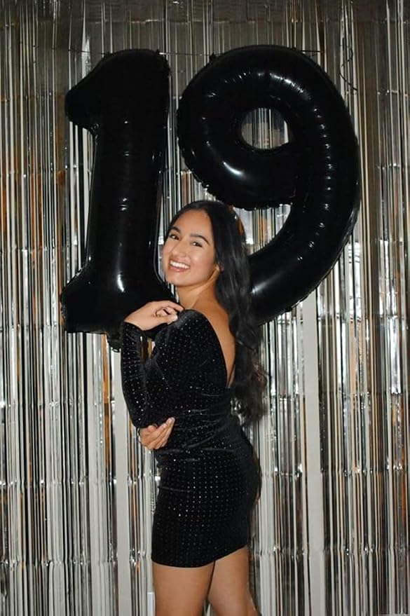 Number Balloons Black 19 Balloon 40 inch - Image 3
